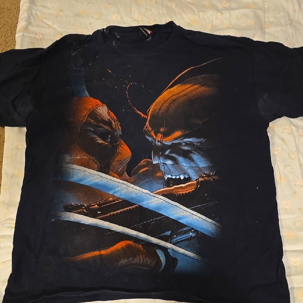 Black Short Sleeve Tee with Dynamic Graphic Design